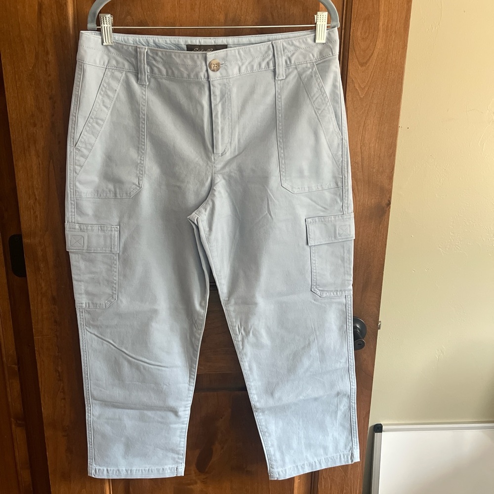 Eddie Bauer Light Blue Cropped Cargo Pants